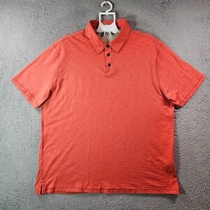 True Grit Polo Shirt Men XXL Short‎ Sleeve Brick Orange